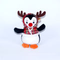 Peluche mini pingüino Navidad juguete